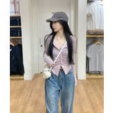 リブカーディガン シャーリングデザイン リブトップス | VIVID LADY | 詳細画像9