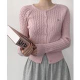 ケーブル編み ショート丈 コンパクトニットカーディガン | VIVID LADY | 詳細画像18 