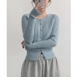 ケーブル編み ショート丈 コンパクトニットカーディガン | VIVID LADY | 詳細画像32 