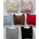 ケーブル編み ショート丈 コンパクトニットカーディガン | VIVID LADY | 詳細画像54 