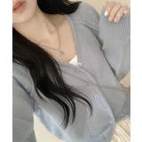 ライトブルー | ショート丈 ラグランニットカーディガン | VIVID LADY