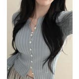 リブニット ショート丈 コンパクトカーディガン | VIVID LADY | 詳細画像17