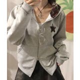 チェックフード ダブルジップ スウェットパーカー | VIVID LADY | 詳細画像11 