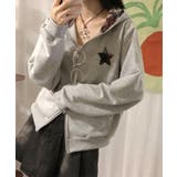 チェックフード ダブルジップ スウェットパーカー | VIVID LADY | 詳細画像15 