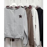 チェックフード ダブルジップ スウェットパーカー | VIVID LADY | 詳細画像22 