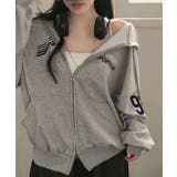 ナンバリング ダブルジップ オーバーサイズパーカー | VIVID LADY | 詳細画像1 