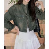 クロップド ハイネック デニムジャケット | VIVID LADY | 詳細画像1 