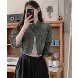 クロップド ハイネック デニムジャケット | VIVID LADY | 詳細画像5 