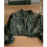 クロップド ハイネック デニムジャケット | VIVID LADY | 詳細画像14 