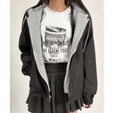 パーカードッキング ジップアップブルゾン | VIVID LADY | 詳細画像4 