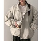 ライトベージュ | ハイネック オーバーサイズ ナイロンブルゾン | VIVID LADY