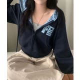 チェック フードジップアップパーカー | VIVID LADY | 詳細画像11 