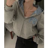 チェック フードジップアップパーカー | VIVID LADY | 詳細画像24 