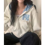 チェック フードジップアップパーカー | VIVID LADY | 詳細画像1 