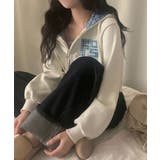 チェック フードジップアップパーカー | VIVID LADY | 詳細画像7 