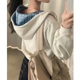 チェック フードジップアップパーカー | VIVID LADY | 詳細画像8 