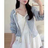 レースネック チェック柄 Wジップ ライトアウター | VIVID LADY | 詳細画像6 