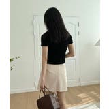 ジッパー付き半袖ニットカーディガン レディース 可愛い | VIVID LADY | 詳細画像4