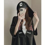 ロゴ入り半袖ジップアップパーカー レディース ブロークコア可愛い | VIVID LADY | 詳細画像18 
