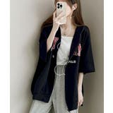 ロゴ入り半袖ジップアップパーカー レディース ブロークコア可愛い | VIVID LADY | 詳細画像24 