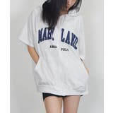 ロゴ入り半袖ジップアップパーカー レディース ブロークコア可愛い | VIVID LADY | 詳細画像29 