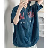 ロゴ入り半袖ジップアップパーカー レディース ブロークコア可愛い | VIVID LADY | 詳細画像38 