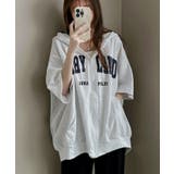 ロゴ入り半袖ジップアップパーカー レディース ブロークコア可愛い | VIVID LADY | 詳細画像12 