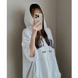 ロゴ入り半袖ジップアップパーカー レディース ブロークコア可愛い | VIVID LADY | 詳細画像13 