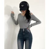 骨盤パット付き ハイウエスト フレアデニムパンツ | VIVID LADY | 詳細画像23 