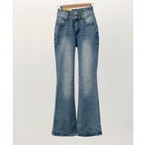 骨盤パット付き ハイウエスト フレアデニムパンツ | VIVID LADY | 詳細画像33 