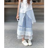 ギンガムチェック レース ワイドパンツ | VIVID LADY | 詳細画像5