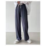 チャコール | リブワイドパンツ 全4色 レディース | VIVID LADY