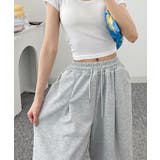 ワイド バミューダ スウェットパンツ 韓国風 | VIVID LADY | 詳細画像4