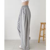 サイドウエストタック ワイド スウェットパンツ | VIVID LADY | 詳細画像1 