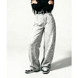 ヒョウ柄 ワイドカーブデニムパンツ | VIVID LADY | 詳細画像1 