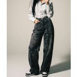 ヒョウ柄 ワイドカーブデニムパンツ | VIVID LADY | 詳細画像8 