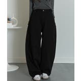 ブラック | ノンウォッシュ ボリュームカーブデニム | VIVID LADY