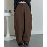 ブラウン | ノンウォッシュ ボリュームカーブデニム | VIVID LADY