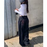 ウエスト調整可能 カーブワイドデニムパンツ | VIVID LADY | 詳細画像4 