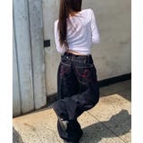 ウエスト調整可能 カーブワイドデニムパンツ | VIVID LADY | 詳細画像7 