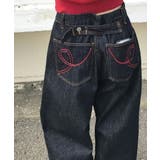 ウエスト調整可能 カーブワイドデニムパンツ | VIVID LADY | 詳細画像10 