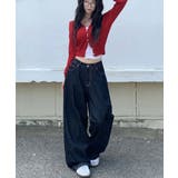 ウエスト調整可能 カーブワイドデニムパンツ | VIVID LADY | 詳細画像12 