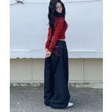 ウエスト調整可能 カーブワイドデニムパンツ | VIVID LADY | 詳細画像13 