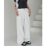 後ろポイントワイドデニムパンツ レディース ジーンズ | VIVID LADY | 詳細画像18