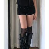 ブラック | スカルスタッズ アイレットショートパンツ | VIVID LADY