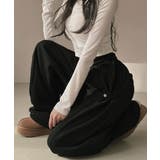 サイドスナップベルト付き 裏起毛ワイドスウェットパンツ | VIVID LADY | 詳細画像21 