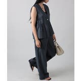 ペプラムベスト&ワイドパンツ セットアップ | VIVID LADY | 詳細画像10 