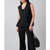 ペプラムベスト&ワイドパンツ セットアップ | VIVID LADY | 詳細画像3 