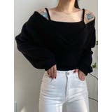 ブラック | トップス+キャミソール セット レディース | VIVID LADY