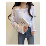 リネン風ルーズフィットTシャツセット レディース オフショルダー長袖 | VIVID LADY | 詳細画像8 